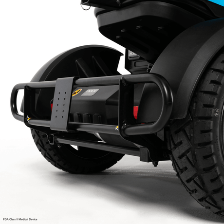 Jungle Camo Color Pride PX4 All Terrain Mobility Scooter - Close up View of the Back Wheels