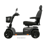 Matte Gray Pride Pursuit 2 Outdoor Mobility Scooter - Side View