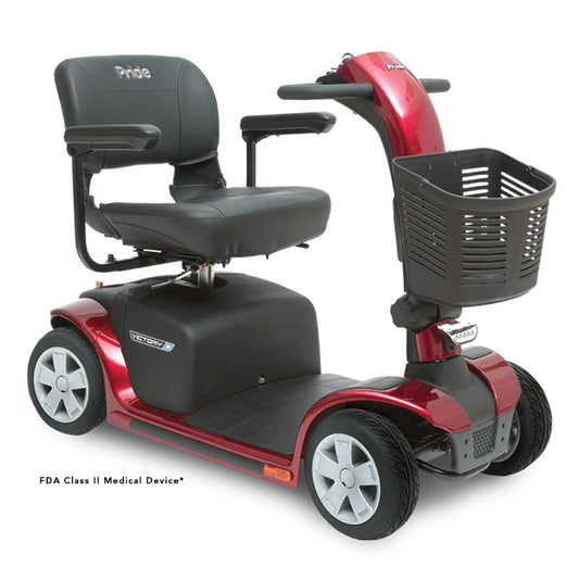 Pride Victory® 9 Disassembling Portable 4-Wheel Scooter - Angled View