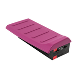 Sugar Plum Color Pride i-Go™ Lightweight Folding Travel Scooter Closeup View of the Battery