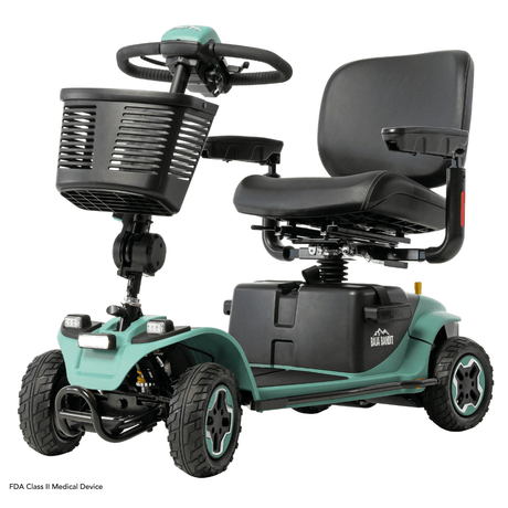 Sage Color Pride Baja® Bandit All Terrain Mobility Scooter - Angled View