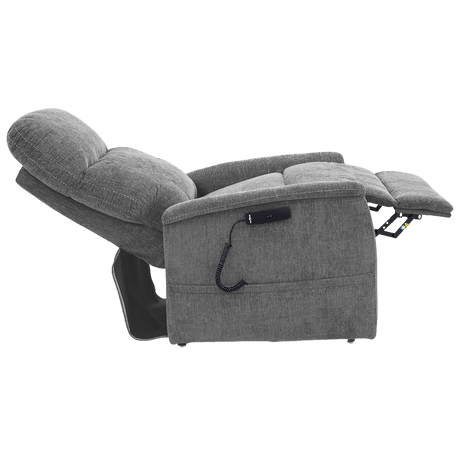 Shale Color Pride Sitting Pretty Lift Chair Genesis LC-150 - Full Recline Position - Side View