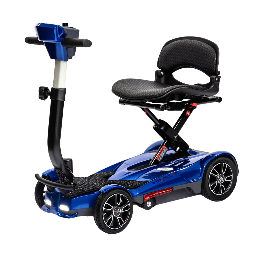 EV Rider Blue 4M Mobility Scooter - Angled View