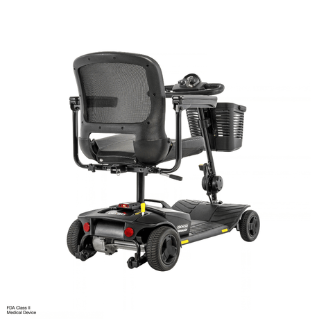 Pride Go Go Elite Traveller® Gen 3 Platinum Mobility Scooter in Black Color -  Rear View