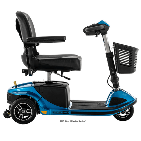 True Blue Color Pride Revo® 2.0 Portable 3-Wheel Scooter - Side View