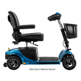 True Blue Color Pride Revo® 2.0 Portable 4-Wheel Scooter - Side View