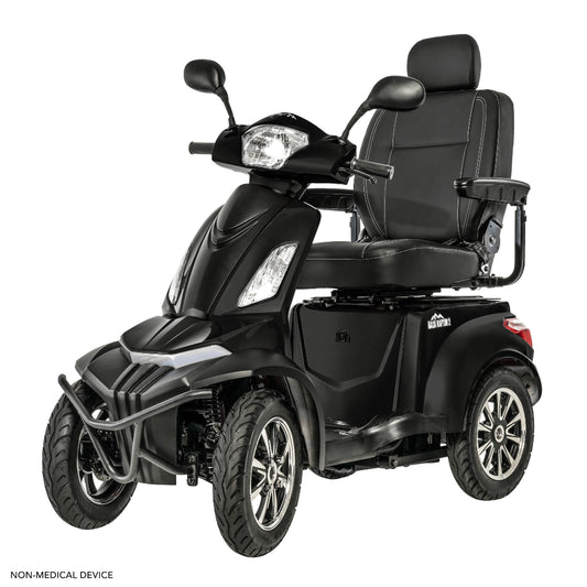 Matte Black Color Pride BAJA® Raptor 2 Outdoor 4-Wheel Scooter - Angled View