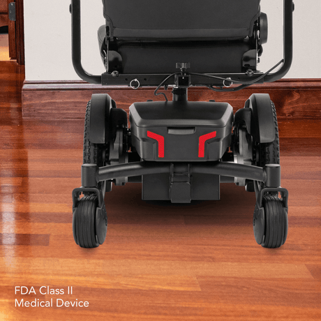  Pride Jazzy® EVO 613 Narrow Powerchair - Closeup View of the Battery Compartment