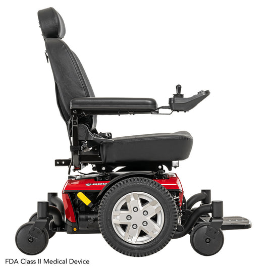 Pride Jazzy® 600 ES Mid-Wheel Drive Power Chair - Side View
