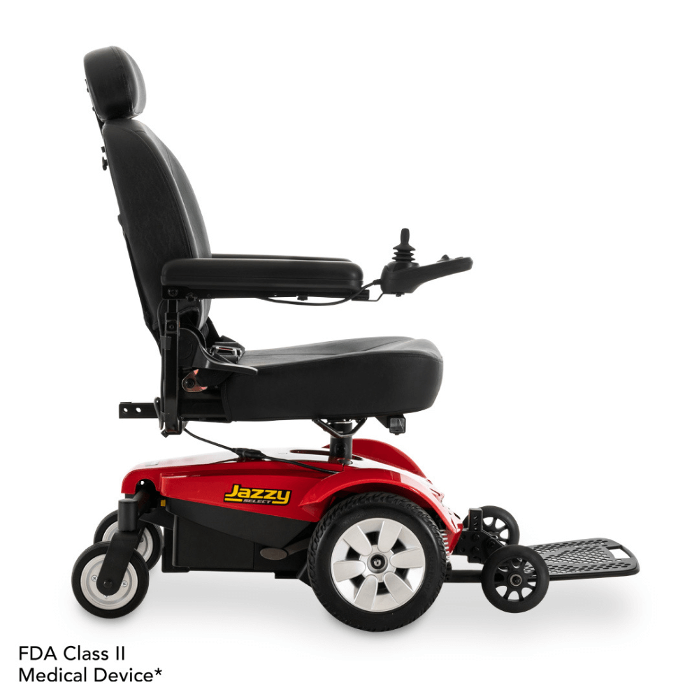 Pride Jazzy Select® Mid-Wheel Drive Power Chair - Side View