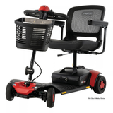 Pride Go Go Elite Traveller® Gen 3 4-Wheel Mobility Scooter in Cardinal Red Color - Angled View