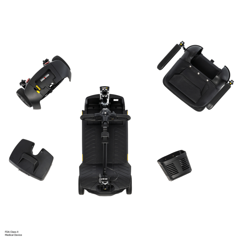 Pride Go Go® Ultra X Gen 3 4-Wheel Mobility Scooter In black Color -  Disassembled Parts