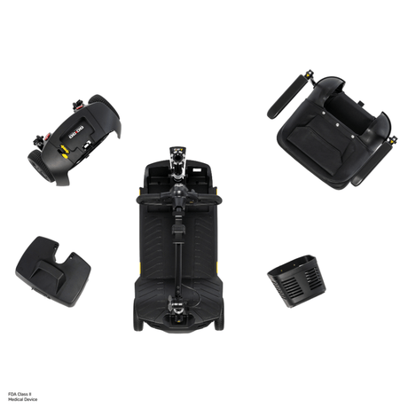 Pride Go Go® Ultra X Gen 3 4-Wheel Mobility Scooter In black Color -  Disassembled Parts