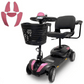 Pink ComfyGO Z-4 Ultra-Light Portable Electric Mobility Scooter Armrest Lifted - Angled View