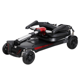 Enhance Mobility MobiFree Folding Mobility Scooter in Red Color - Folded Angled View