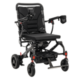 Black Frame Pride Jazzy Carbon Lightweight Power Wheelchair - Left Angled View