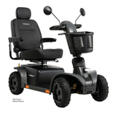 Matte Gray Pride Pursuit 2 Outdoor Mobility Scooter - Angled View