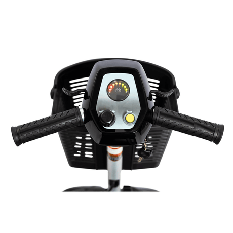  EV Rider Black Nomad 4-Wheel Mobility Scooter Control Panel Close-up View