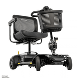 Pride Go Go Elite Traveller® Gen 3 Platinum Mobility Scooter in Black Color -  Angled View
