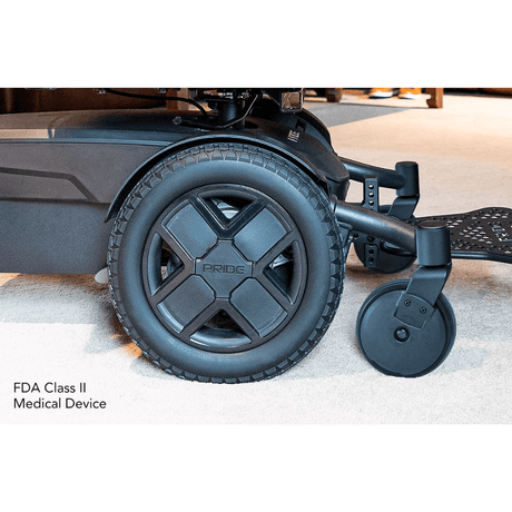  Pride Jazzy® EVO 613 Narrow Powerchair - Closeup View of the Wheels