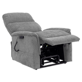 Shale Color Pride Sitting Pretty Lift Chair Genesis LC-150 - Full Recline Position - Angled View