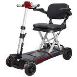 Enhance Mobility MobiFree Folding Mobility Scooter in Red Color - Angled View
