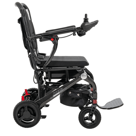 Black Frame Pride Jazzy Carbon Lightweight Power Wheelchair - Right Side View