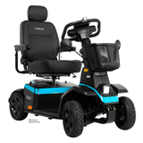 Peacock Blue Color Pride PX4 All Terrain Mobility Scooter - Angled View