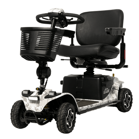 White Camo Color Pride Baja® Bandit All Terrain Mobility Scooter - Angled View