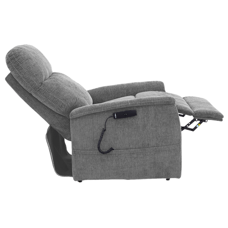 Shale Color Pride Sitting Pretty Lift Chair Genesis LC-150 - Reclined Position - Side View
