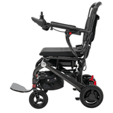 Black Frame Pride Jazzy Carbon Lightweight Power Wheelchair - Left Side View