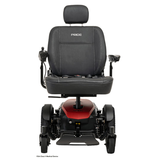Cardinal Red Color Pride Jazzy® EVO 614 Active-Trac Suspension Powerchair - Front View