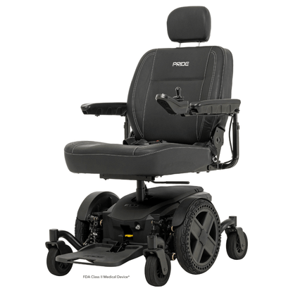 Balck Color Pride Jazzy® EVO 614HD Heavy Duty Powerchair - Angled View