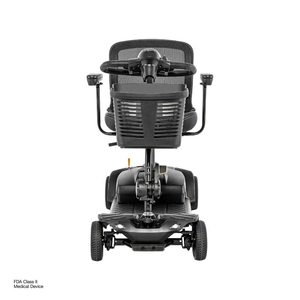 Pride Go Go Elite Traveller® Gen 3 Platinum Mobility Scooter in Black Color -  Front View