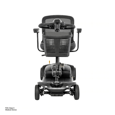 Pride Go Go Elite Traveller® Gen 3 Platinum Mobility Scooter in Black Color -  Front View
