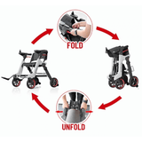 Enhance Mobility Roamate 3-in-1 Power Rollator in white color - Montage