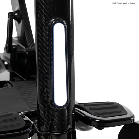 Pride Go Go® Carbon Quick Fold Scooter Close-up View of the Front Light