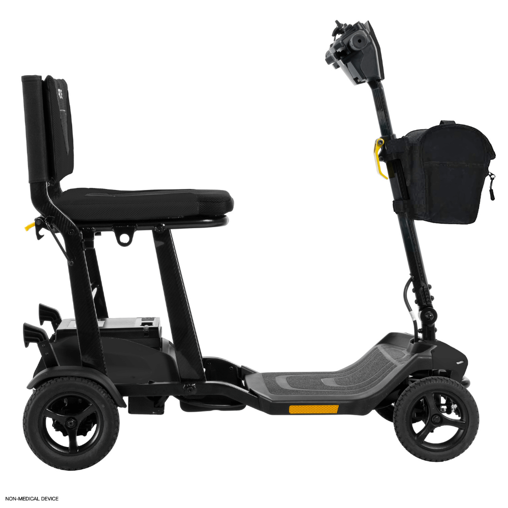 Black Color  Pride Go Go® Super Portable Mobility Scooter -  Side View