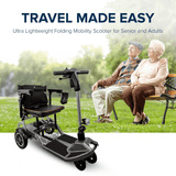 ZiiLIF R3b Ultra Lightweight Folding Mobility Scooter – Airline Approved Travel Scooter