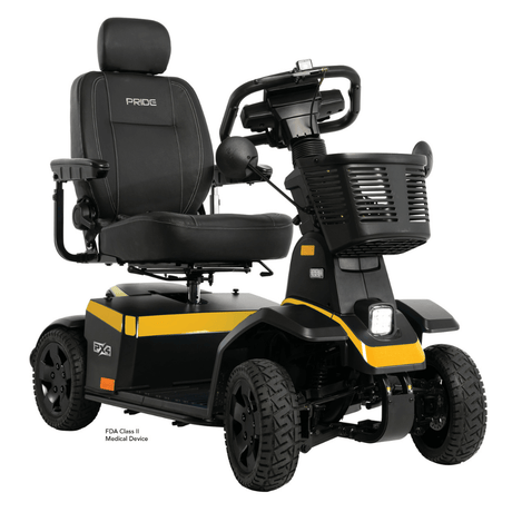 Sunflower Color Pride PX4 All Terrain Mobility Scooter - Angled View