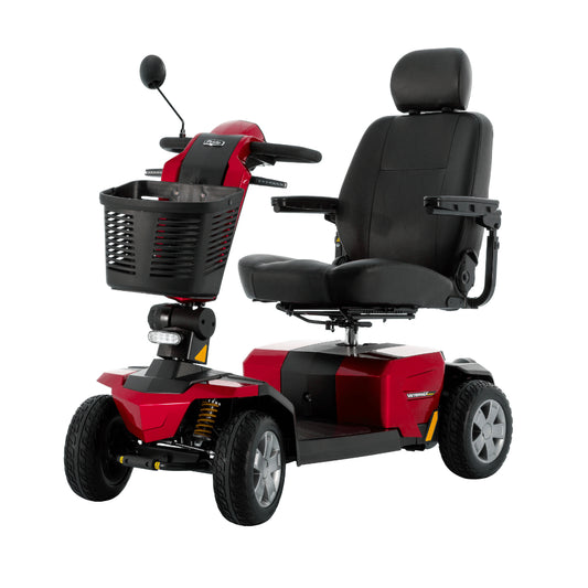 Candy Apple Red Color Pride Victory® LX Sport Outdoor Mobility Scooter - Angled View