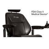 Pride Jazzy® Air 2 Elevating Power Wheelchair - Closeup view of the  Seat Assembly