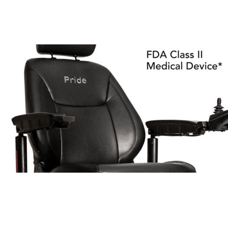 Pride Jazzy® Air 2 Elevating Power Wheelchair - Closeup view of the  Seat Assembly