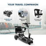 ZiiLIF R3b Ultra Lightweight Folding Mobility Scooter – Airline Approved Travel Scooter