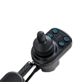  Pride Jazzy Carbon Lightweight Power Wheelchair Close-up View of the Control Panel