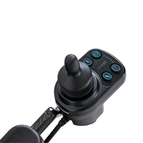  Pride Jazzy Carbon Lightweight Power Wheelchair Close-up View of the Control Panel