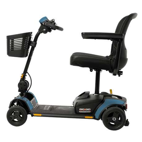 Robins Blue Egg Accent Pride Go Go Elite Traveller®2 Platinum 4-wheel - Side View