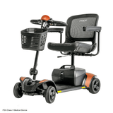  Tangerine Accent Pride Go Go Elite Traveller® 2 Mobility Scooter -  Angled View