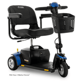 Blue Pride Go Go Elite Traveller® 3-Wheel Scooter 18AH Battery - Angled View