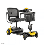 Pride Go Go Elite Traveller® Gen 3 Platinum Mobility Scooter in Ochello Color -  Angled View